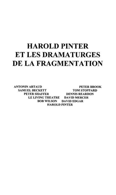 Produktbild: Harold pinter et les dramaturges de la f