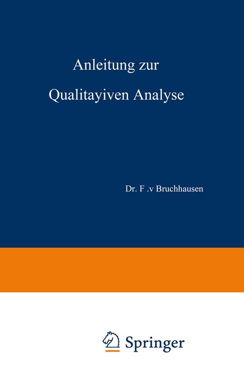 Produktbild: Anleitung zur Qualitativen Analyse