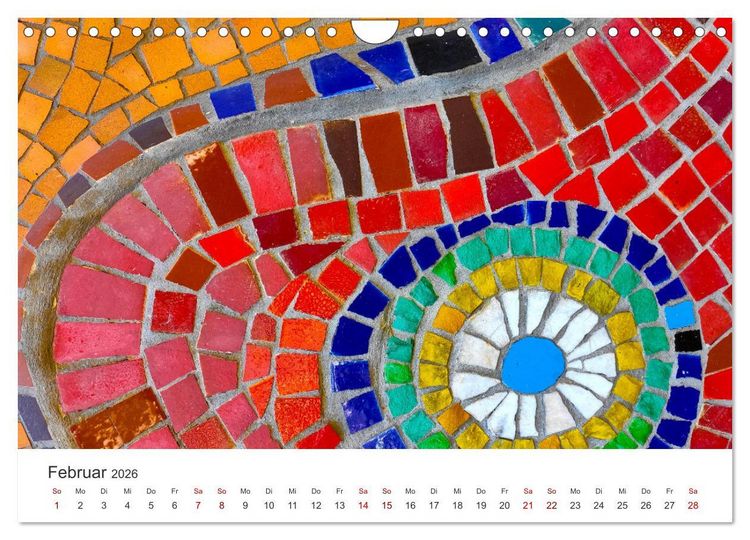 Produktbild: Kunstvolle Mosaike (Wandkalender 2026 DIN A4 quer), CALVENDO Monatskalender