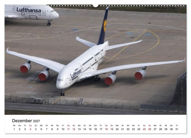 Produktbild: Airbus A380 - K&ouml;nig der L&uuml;fte (Wandkalender 2027 DIN A2 quer), CALVENDO Monatskalender