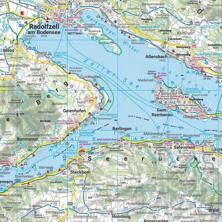 Produktbild: Bodensee und Umgebung, Rad- und Freizeitkarte 1:75.000, freytag & berndt, RK 0099