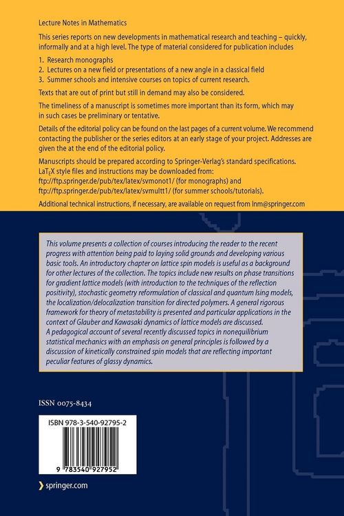 Produktbild: Methods of Contemporary Mathematical Statistical Physics