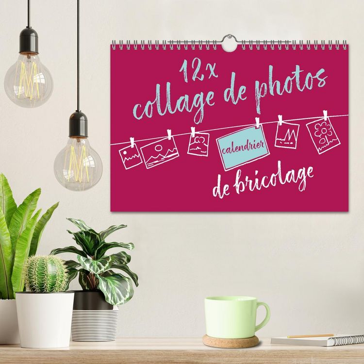 Produktbild: 12 x collage de photos - calendrier de bricolage (Calendrier mural 2026 DIN A4 vertical), CALVENDO calendrier mensuel