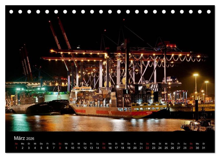 Produktbild: Hamburgs N&auml;chte (Tischkalender 2026 DIN A5 quer), CALVENDO Monatskalender