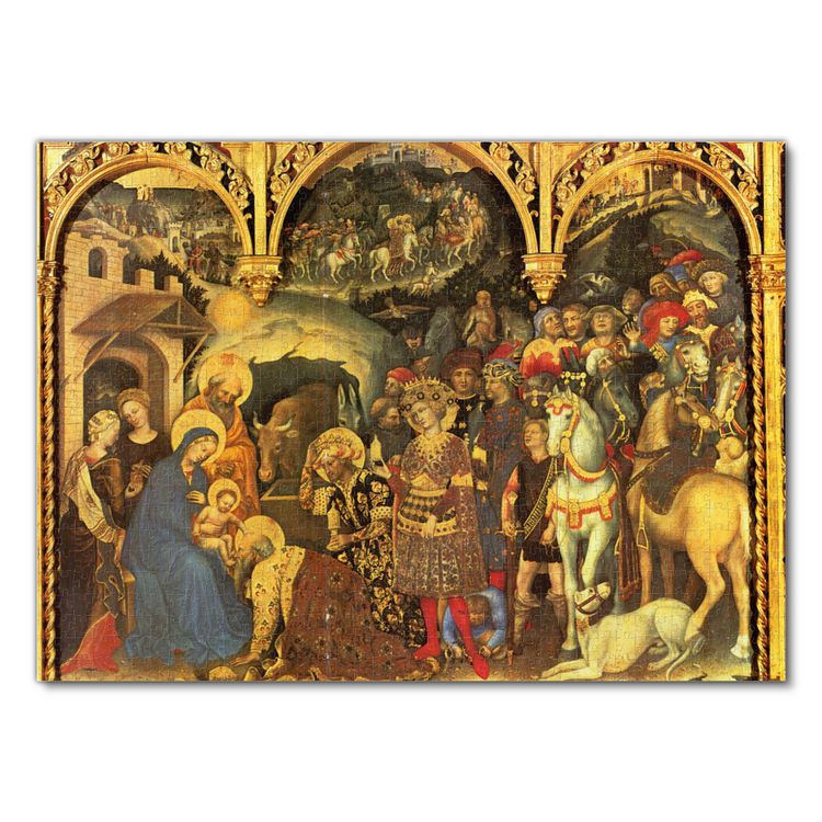 Produktbild: Lais Puzzle Gentile da Fabriano - Anbetung der Heiligen Drei K&ouml;nige, Haupttafel: Anbetung der K&ouml;nige 1000 Teile