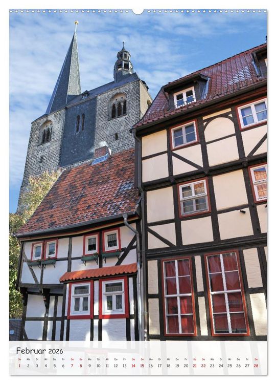 Produktbild: Quedlinburg - Welterbestadt und Tor zum Harz (Wandkalender 2026 DIN A2 hoch), CALVENDO Monatskalender