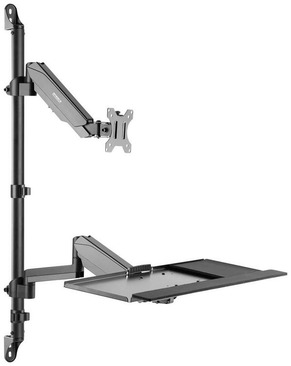 Produktbild: SpeaKa Professional Monitor-Wandhalterung SP-MM-710 1 Display(s) 33,0cm (13\") - 68,6cm (27\") Schwarz Drehbar, H&ouml;henverstellbar