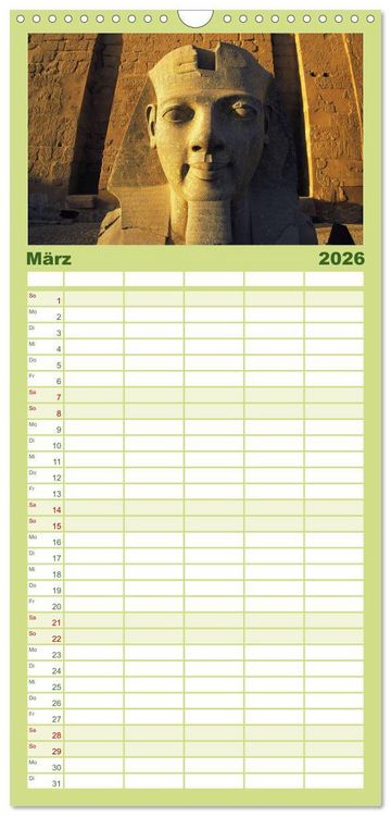 Produktbild: Familienplaner 2026 - &Auml;gypten mit 5 Spalten (Wandkalender, 21 x 45 cm) CALVENDO