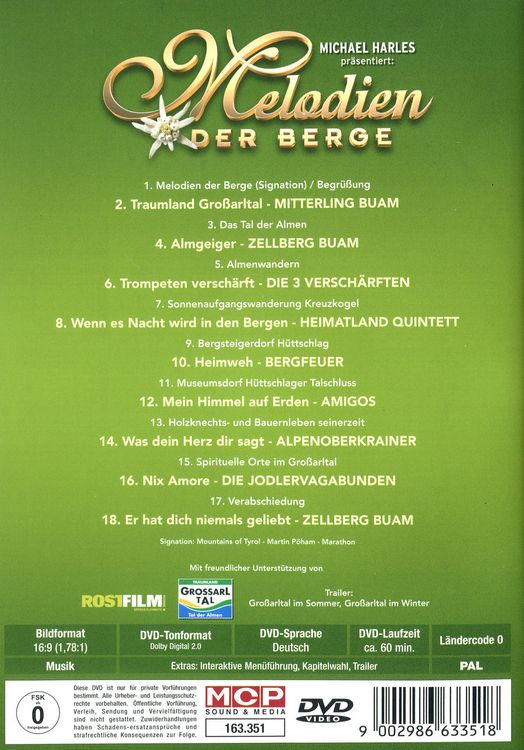 Produktbild: Melodien der Berge - Grossarltal: Tal der Almen