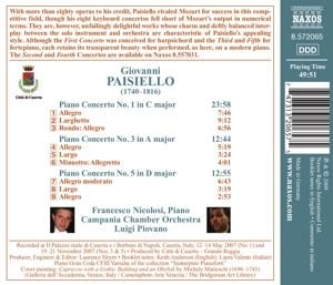 Produktbild: Nicolosi/Piovano/Campania KO: Klavierkonzerte 1,3+5