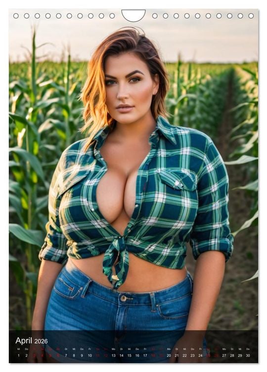 Produktbild: XXL Farm Girls (Wandkalender 2026 DIN A4 hoch), CALVENDO Monatskalender
