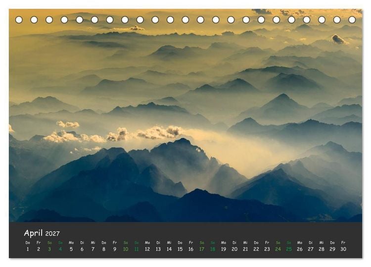 Produktbild: Pilot's-eye view - Die Welt von oben (Tischkalender 2027 DIN A5 quer), CALVENDO Monatskalender