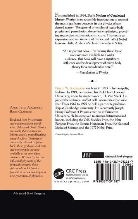 Produktbild: Basic Notions Of Condensed Matter Physics