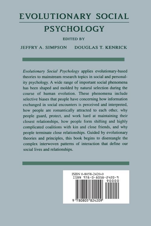 Produktbild: Evolutionary Social Psychology