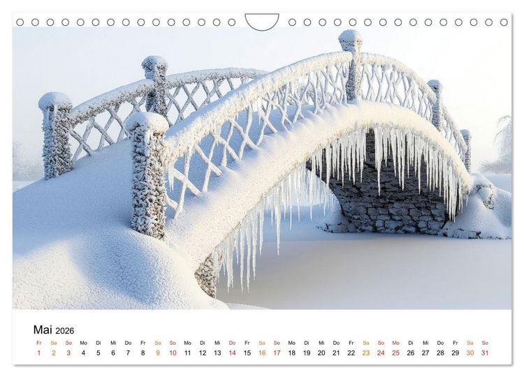 Produktbild: Winterzauber - Nordwind und Schneegest&ouml;ber (Wandkalender 2026 DIN A4 quer), CALVENDO Monatskalender