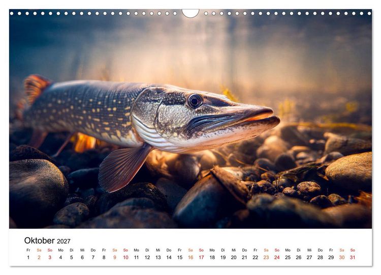 Produktbild: Hecht - J&auml;ger der Tiefe (Wandkalender 2027 DIN A3 quer), CALVENDO Monatskalender