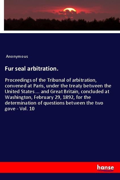 Produktbild: Fur seal arbitration.