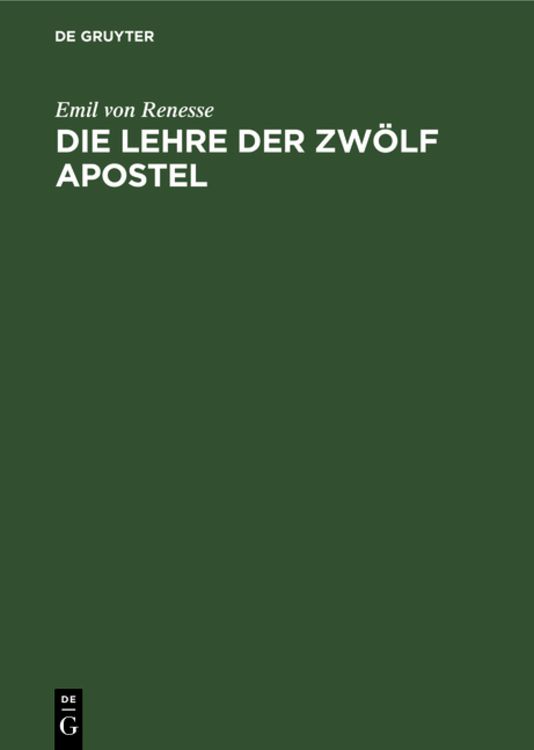 Produktbild: Die Lehre der zw&ouml;lf Apostel