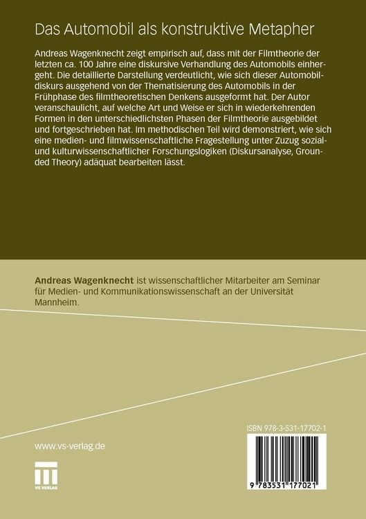 Produktbild: Das Automobil als konstruktive Metapher
