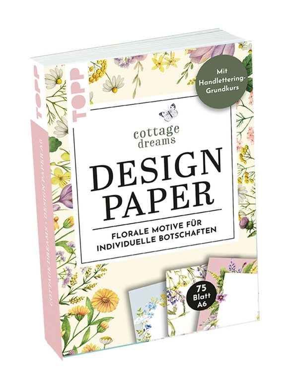 Produktbild: Handlettering Design Paper Block Cottage Dreams A6