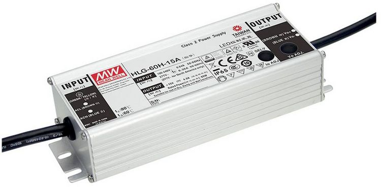 Produktbild: MEAN WELL HLG-60H-24AB LED-Treiber Konstantspannung 60W 1.5 - 2.5A 22 - 27 V/DC dimmbar, 3 in 1 Dimmer Funktion, einstellbar