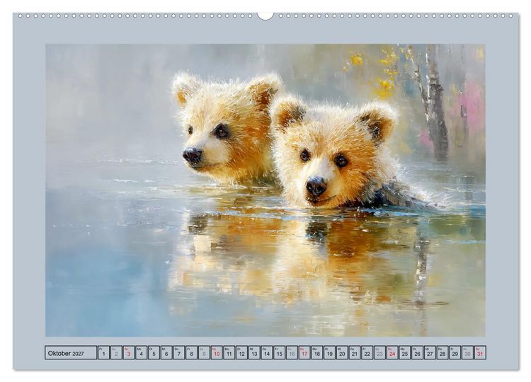 Produktbild: B&auml;renkinder. Kleine Waldseelen im Licht der Natur (Wandkalender 2027 DIN A2 quer), CALVENDO Monatskalender