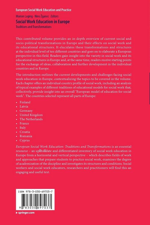 Produktbild: Social Work Education in Europe