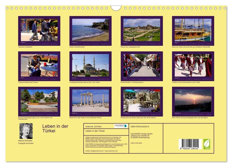 Produktbild: Leben in der T&uuml;rkei (Wandkalender 2026 DIN A3 quer), CALVENDO Monatskalender
