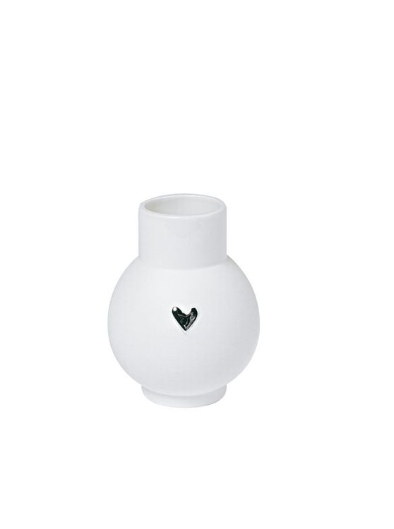 Produktbild: R&auml;der Mini Kugelvase Herz silber