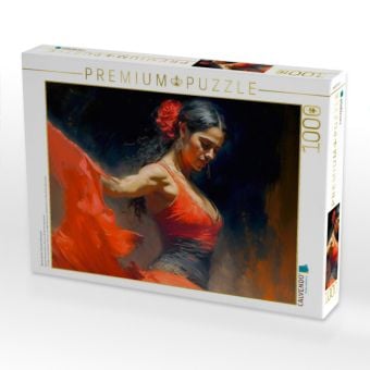 Produktbild: CALVENDO Puzzle Dynamische Flamencot&auml;nzerin | 1000 Teile Lege-Gr&ouml;&szlig;e 64x48cm Foto-Puzzle f&uuml;r gl&uuml;ckliche Stunden