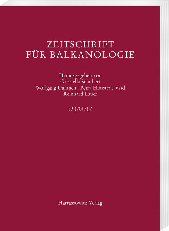 Produktbild: Zeitschrift f&uuml;r Balkanologie 53 (2017) 2