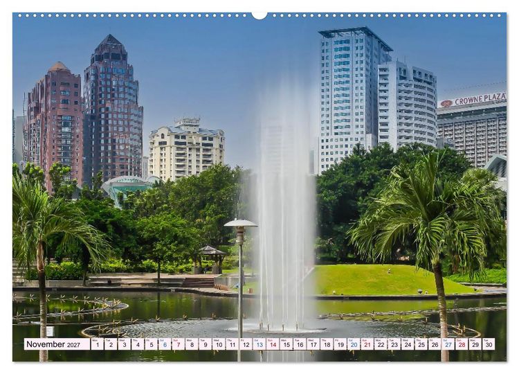 Produktbild: Malaysia &ndash; Between Rainforest, Temples and the Skyline of Kuala Lumpur (High Quality Premium Wall Calendar 2027 DIN A2 landscape),CALVENDO 12 Month Wall Calendar