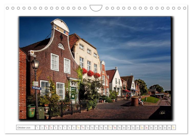 Produktbild: Ostfriesland - die bezaubernden alten H&auml;fen (Wandkalender 2026 DIN A4 quer), CALVENDO Monatskalender