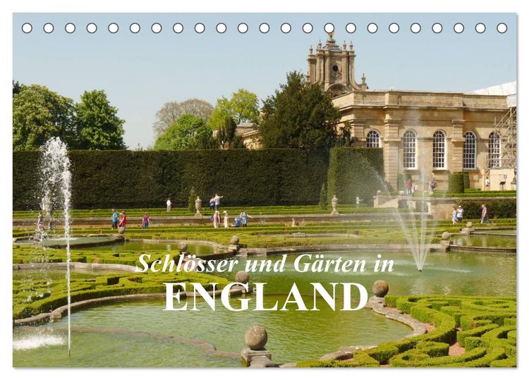 Produktbild: Schl&ouml;sser und G&auml;rten in England (Tischkalender 2026 DIN A5 quer), CALVENDO Monatskalender