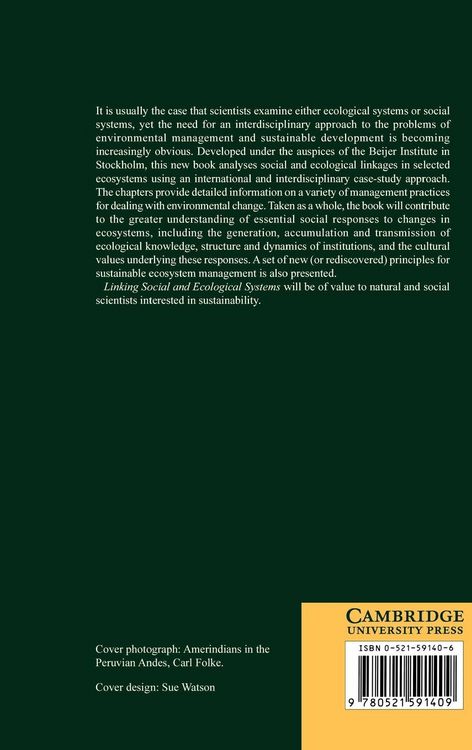 Produktbild: Linking Social and Ecological Systems
