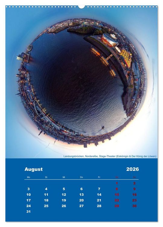 Produktbild: Planet Hafencity - Universum Hamburg (Wandkalender 2026 DIN A2 hoch), CALVENDO Monatskalender