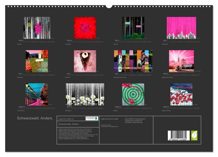Produktbild: Schwarzwald. Anders. (hochwertiger Premium Wandkalender 2026 DIN A2 quer), Kunstdruck in Hochglanz
