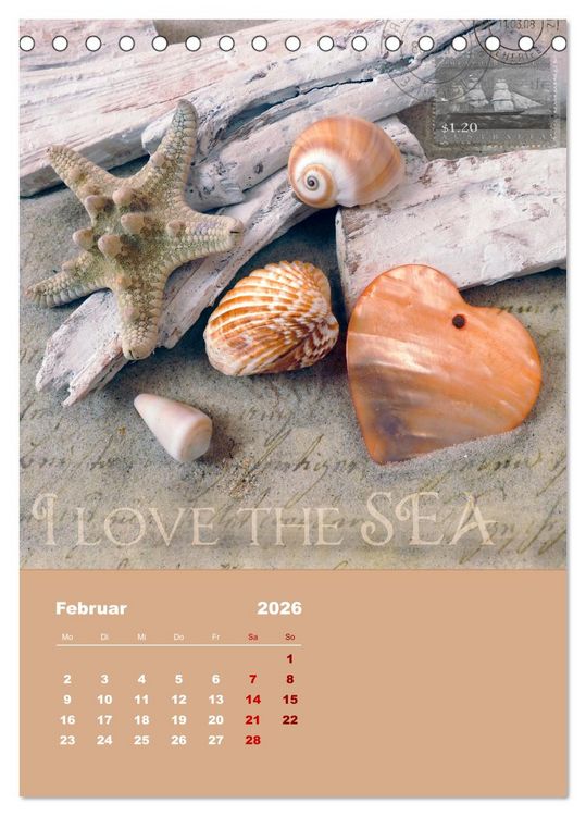 Produktbild: Geschenke vom Meer (Tischkalender 2026 DIN A5 hoch), CALVENDO Monatskalender