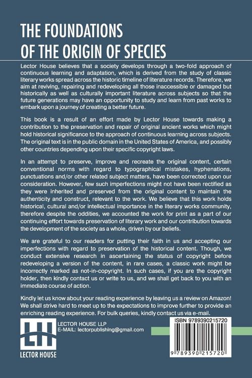 Produktbild: The Foundations Of The Origin Of Species