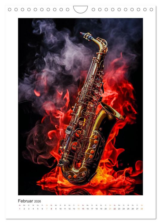 Produktbild: Musik on Fire (Wandkalender 2026 DIN A4 hoch), CALVENDO Monatskalender
