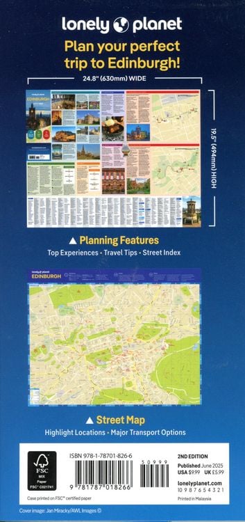 Produktbild: Lonely Planet Edinburgh City Map