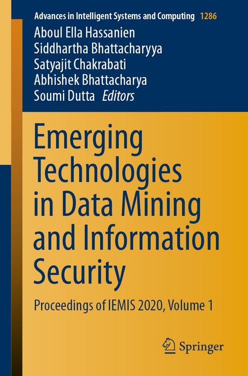 Produktbild: Emerging Technologies in Data Mining and Information Security