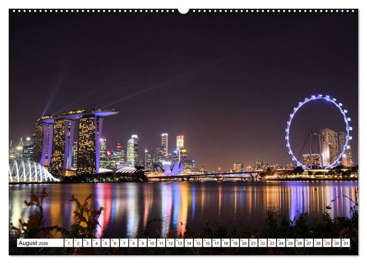 Produktbild: Skylines der sch&ouml;nsten Metropolen weltweit (hochwertiger Premium Wandkalender 2026 DIN A2 quer), Kunstdruck in Hochglanz