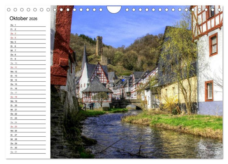 Produktbild: Die sch&ouml;nsten Orte der Eifel (Wandkalender 2026 DIN A4 quer), CALVENDO Monatskalender