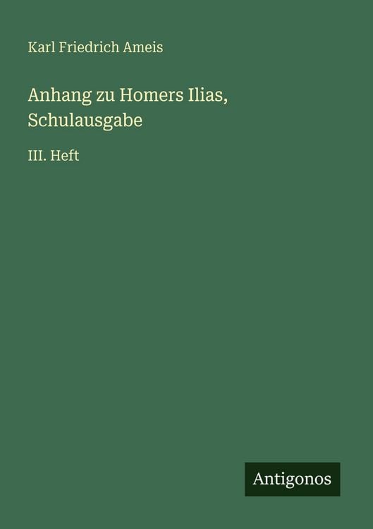 Produktbild: Anhang zu Homers Ilias, Schulausgabe