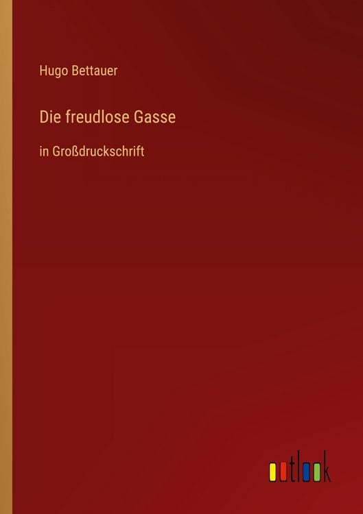 Produktbild: Die freudlose Gasse