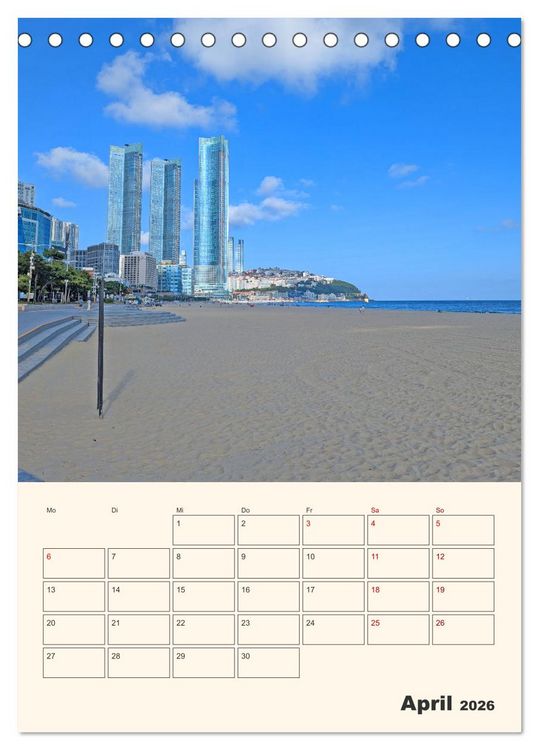 Produktbild: Busan - Eine Reise durch das Herz der K&uuml;stenstadt (Tischkalender 2026 DIN A5 hoch), CALVENDO Monatskalender