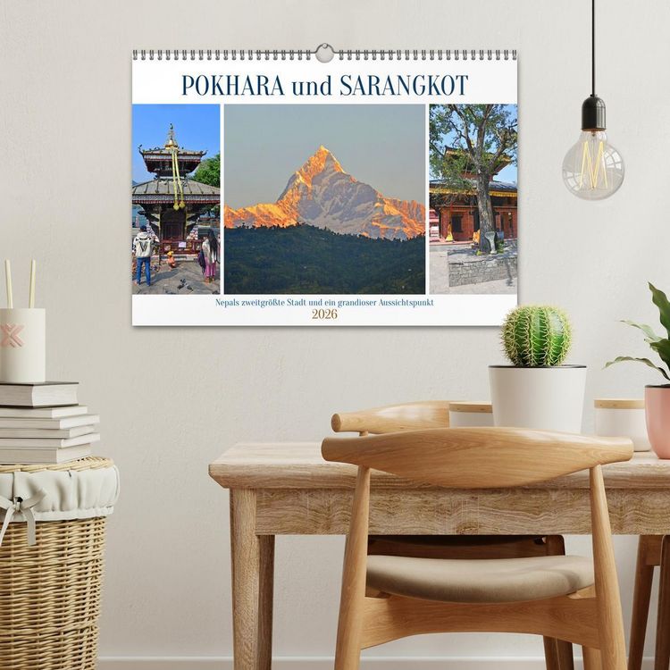 Produktbild: POKHARA und SARANGKOT (Wandkalender 2026 DIN A3 quer), CALVENDO Monatskalender