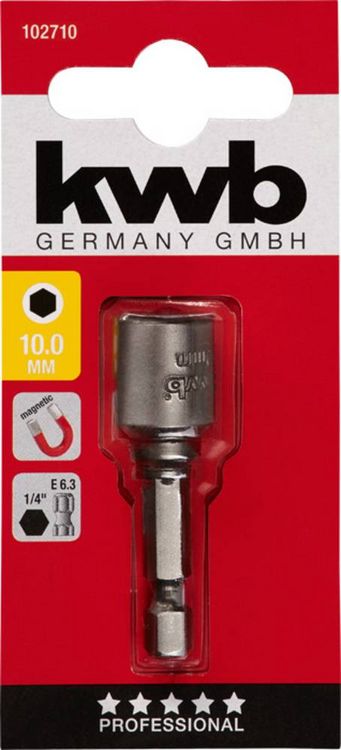 Produktbild: Kwb 102710 Steckschl&uuml;sseleinsatz 10mm 1 St&uuml;ck Sechskant