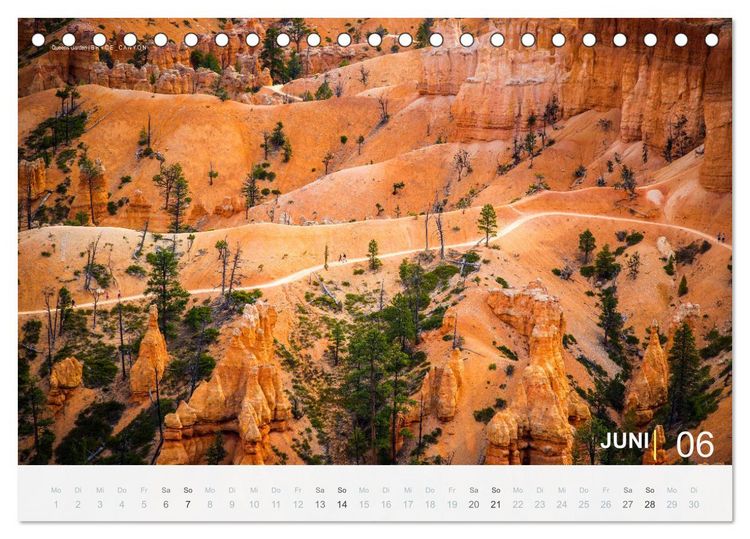 Produktbild: Wunderbare Wanderungen im S&uuml;dwesten der USA (Tischkalender 2026 DIN A5 quer), CALVENDO Monatskalender